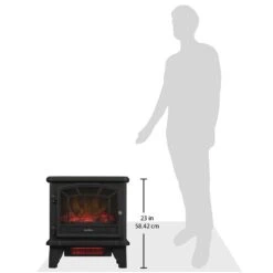Duraflame 550 Black Infrared Freestanding Electric Fireplace Stove With Remote Control 25 Duraflame 550 Black Infrared Freestanding Electric Fireplace Stove With Remote Control -electric fireplace Store Twin Star DFI 550 22 Dimension in cm