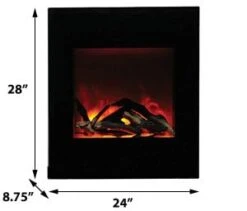Amantii Zero Clearance Series 24-In Wall, Corner, Or Built In Electric Fireplace - WM-BI-2428-VLR -electric fireplace Store WM BI 2428 VLR BG FLAT LA cb7565a9 f5fd 4f55 ba92 c0c8ff4368e5