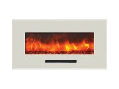 Amantii WM-FM Series 34-In Built-In Or Wall Mount Electric Fireplace - WM-FM-34-4423 -electric fireplace Store WM FM 34 4423 WHT Surround