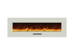 Amantii WM-FM Series 60-In Built-in Or Wall Mount Electric Fireplace - WM-FM-60-7023 -electric fireplace Store WM FM 60 7023 WHT Surround