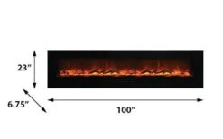 Amantii WM-FM Series 88-In Built-in Or Wall Mount Electric Fireplace - WM-FM-88-10023 -electric fireplace Store WM FM 88 10023 LA