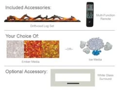 Amantii WM-FM Series 48-In Built-In Or Wall Mount Electric Fireplace - WM-FM-48-5823 -electric fireplace Store WM FM Accessories