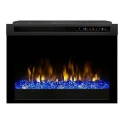 Dimplex Nova 28-In Multi-Fire XHD Contemporary Electric Fireplace Insert -electric fireplace Store XHD28G Embers Blue Straight Silo