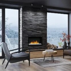Dimplex Nova 33-In Multi-Fire XHD Contemporary Electric Fireplace Insert 30 Dimplex Nova 33-In Multi-Fire XHD Contemporary Electric Fireplace Insert -electric fireplace Store XHD33G Lifestyle Bright Living Room Stacked Stone Surround 72099c40 a7ca 4a9f abdb daf06fb98c62