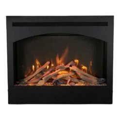 Amantii Zero Clearance Series Arched 31-In Built-In Electric Fireplace - ZECL-31-3228-STL-ARCH -electric fireplace Store ZECL 31 3228 STL CRV Silo 3 9e7fa5fc df3b 478e 9caa 527a27fcb9f9
