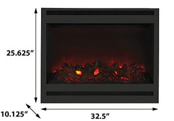 Amantii Zero Clearance Series Square 31-In Built-In Electric Fireplace - ZECL-31-3228-STL-SQR 8 Amantii Zero Clearance Series Square 31-In Built-In Electric Fireplace - ZECL-31-3228-STL-SQR - Image 8