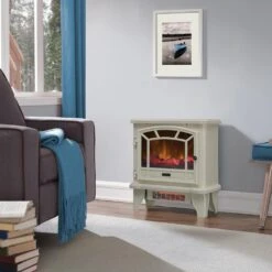 Duraflame 550 Cream Infrared Freestanding Electric Fireplace Stove With Remote Control -electric fireplace Store media 1aa708e8 199c 4475 8ffd 29202765efbc