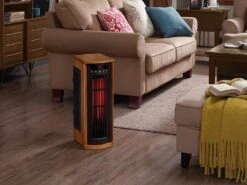 Duraflame Infrared 1,000 Sq. Ft. Tower Power Heater In Oak -5HM8000-O142D