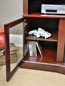 Walker 60-in Electric Fireplace TV Stand In Dark Cherry -electric fireplace Store walker media 25MM5326 C245 detail1