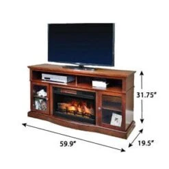 Walker 60-in Electric Fireplace TV Stand In Dark Cherry -electric fireplace Store walker LA 0c083d20 a425 46ab aac9 7afdc62e30fd